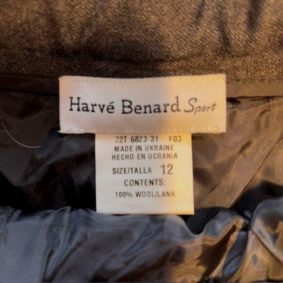 Harve Benard Sport Grey Preppy Wool Pants Size 12 - Picture 4 of 7